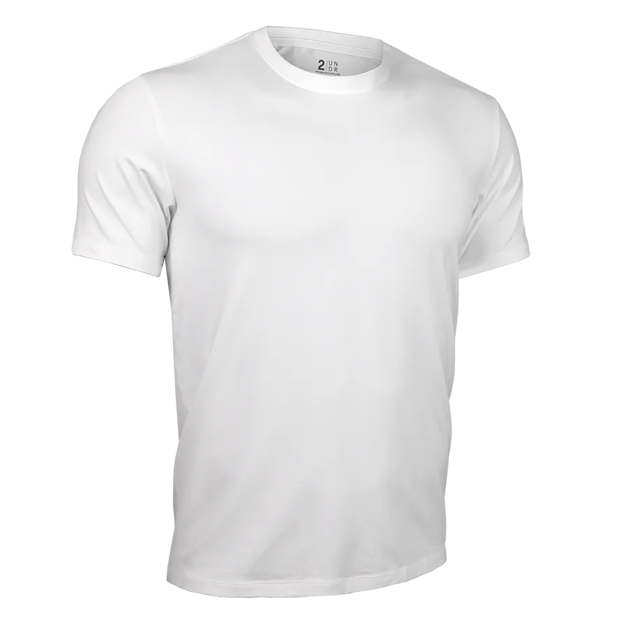 2UNDR Crew Tee In White