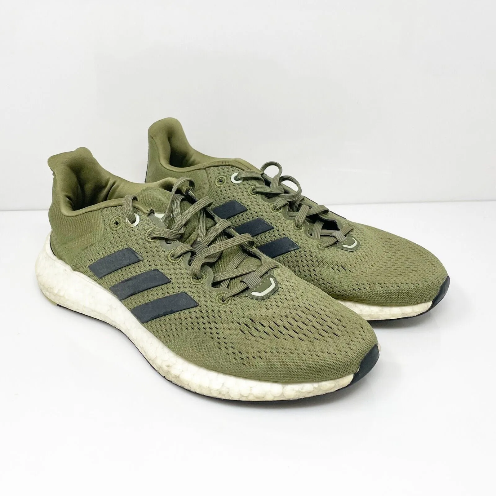 Adidas Mens Pureboost 21 GY5101 Green Running Shoes Sneakers Size 7