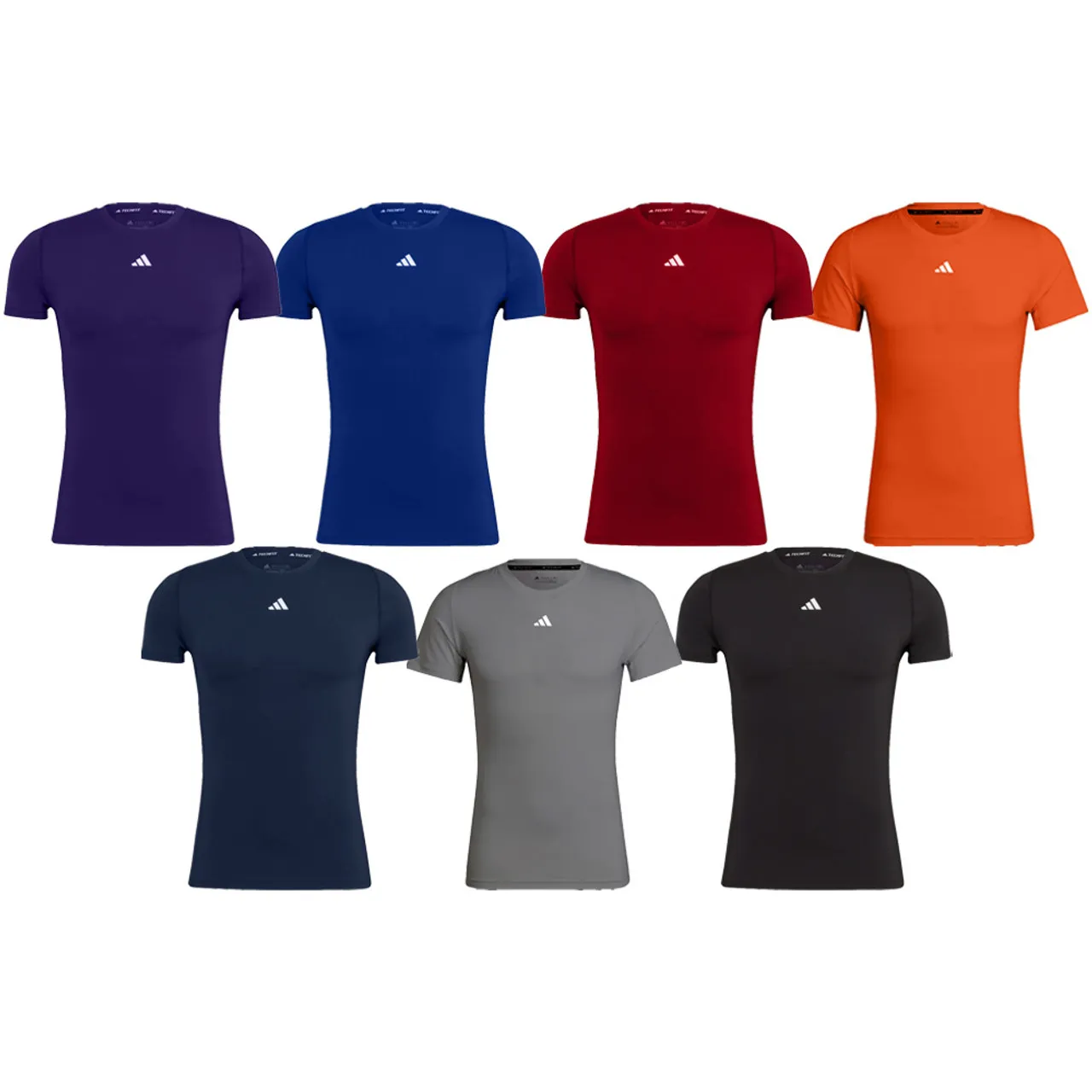 Adidas Techfit Short Sleeve Baseball Training Compression Performance T-Shirt