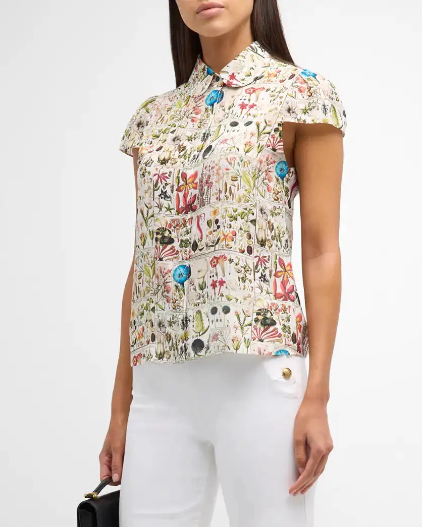 Alice + Olivia - Joy Blouse - Jardin Des Plantes