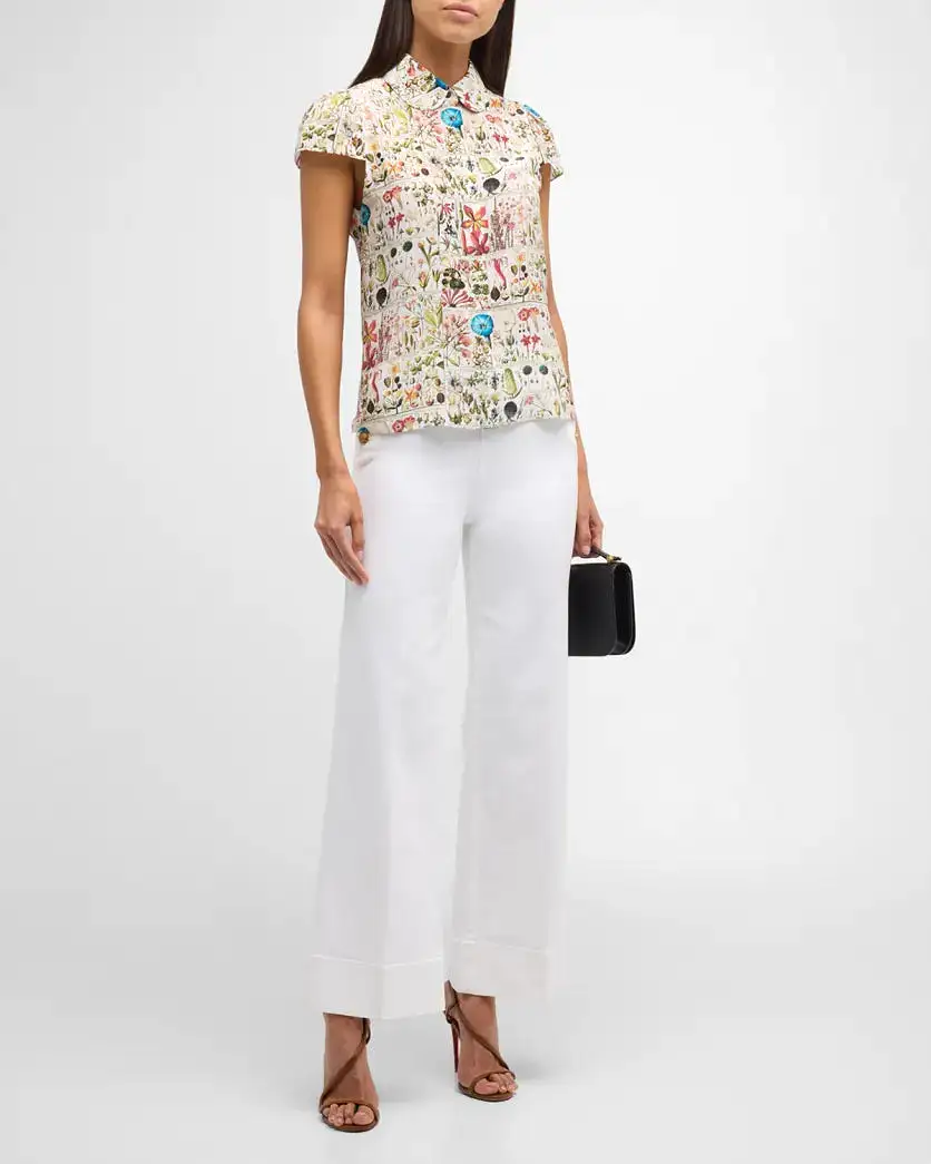 Alice + Olivia - Joy Blouse - Jardin Des Plantes