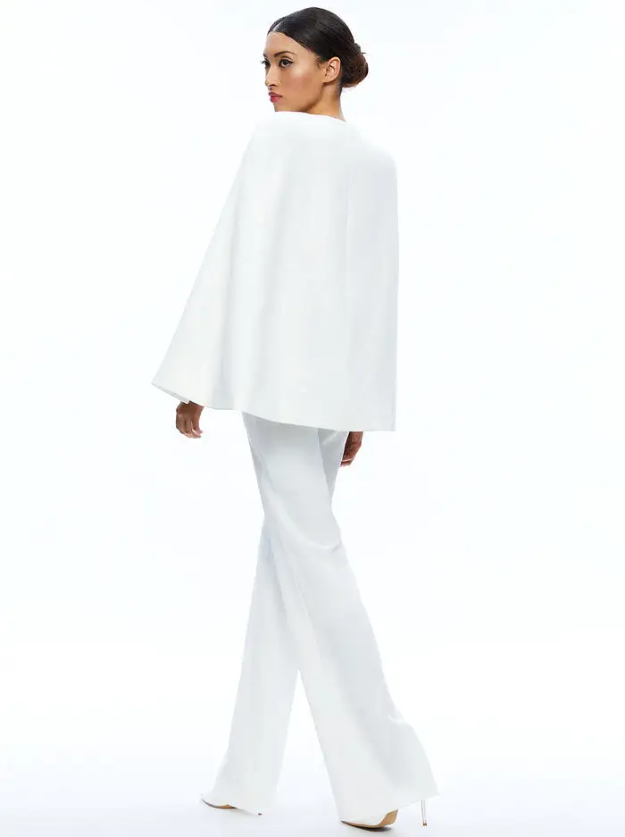 Alice + Olivia - Nova Cape Jumpsuit - Ecru