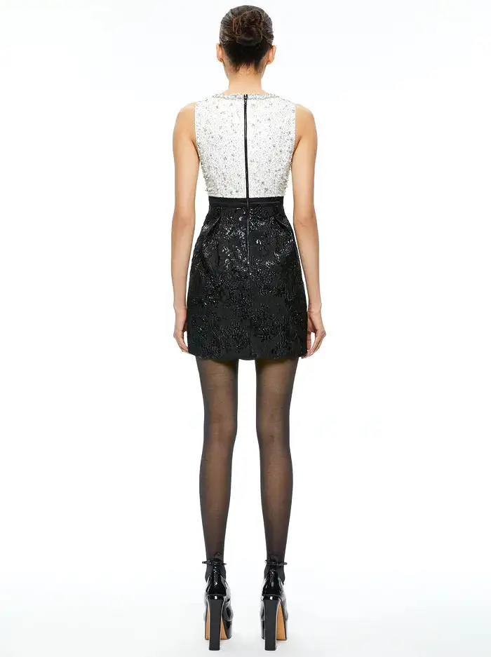 ALICE + OLIVIA True Embellished Bodie Mini Dress