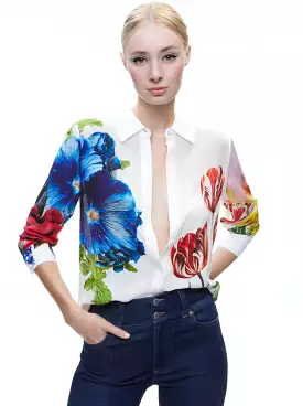 Alice + Olivia - Willa Placket Top - Le Plantes