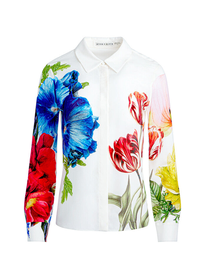 Alice + Olivia - Willa Placket Top - Le Plantes