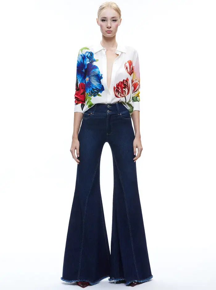 Alice + Olivia - Willa Placket Top - Le Plantes