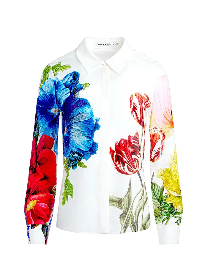 Alice + Olivia - Willa Placket Top - Le Plantes