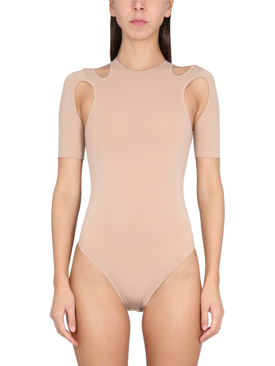 ANDREADAMO    JERSEY BODYSUIT WITH CUT-OUT DETAILS