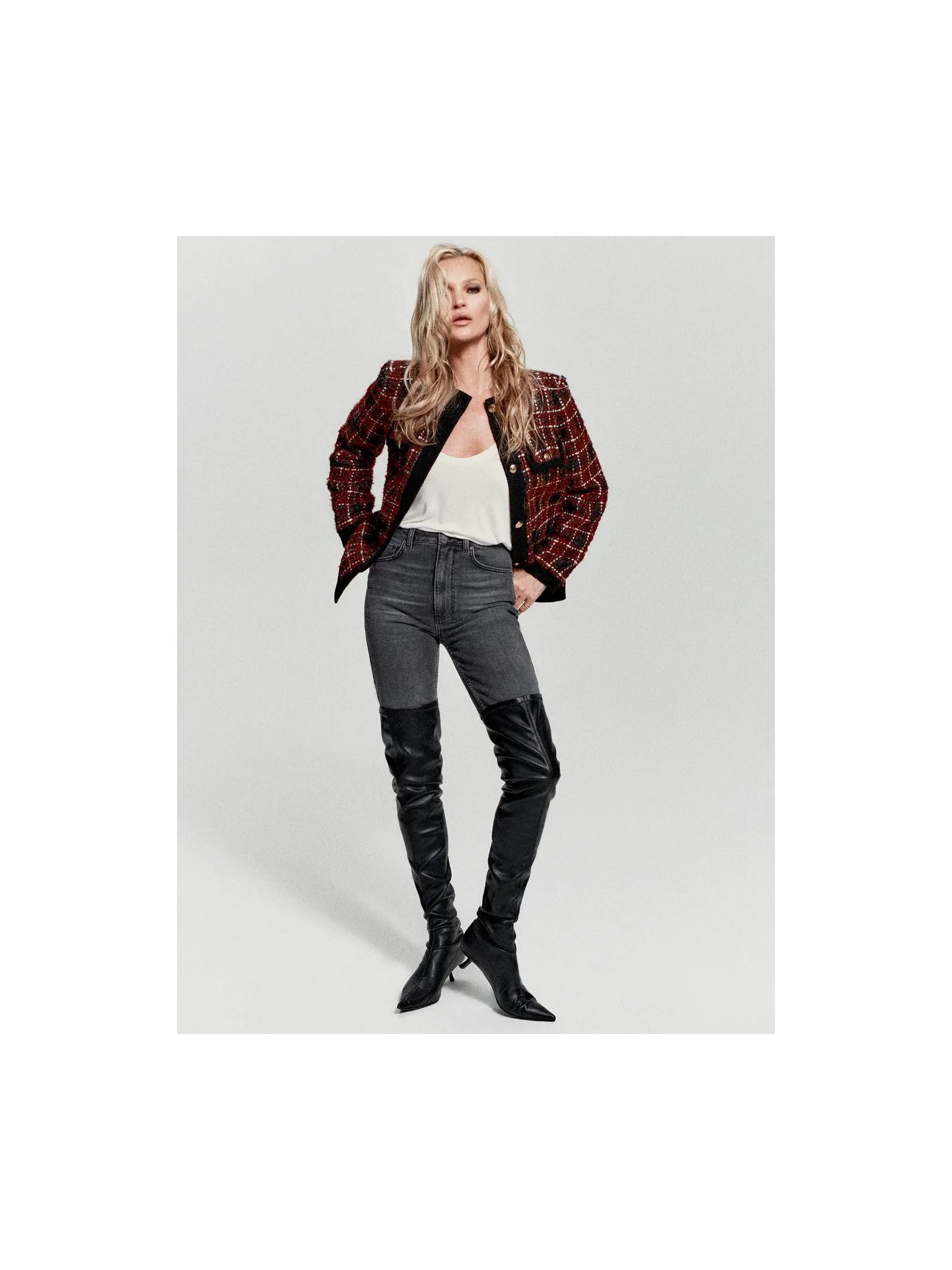 ANINE BING JACKET LYDIA CHERRY PLAID