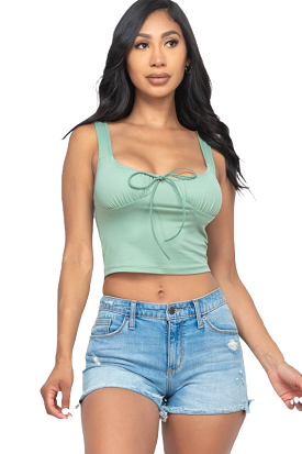 Bellesas Bow Tie Crop Top