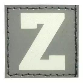 BIG LETTER Z PATCH - BLUE GLOW IN THE DARK