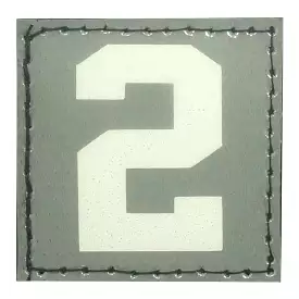 BIG NUMBER 2 PATCH - BLUE GLOW IN THE DARK