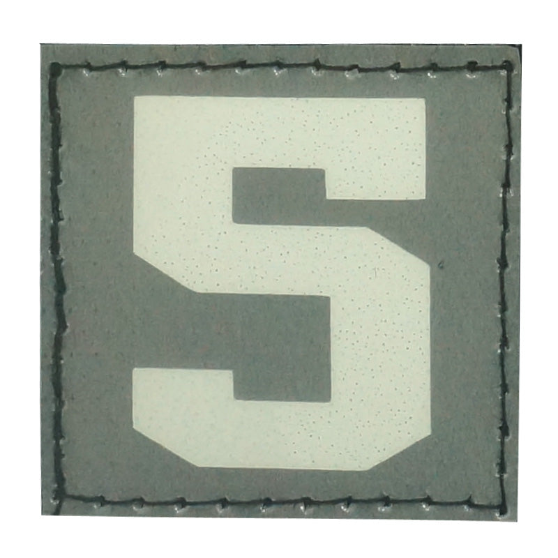 BIG NUMBER 5 PATCH - BLUE GLOW IN THE DARK