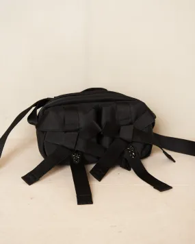 Black Beaded Classic Bow Crossbody Bag