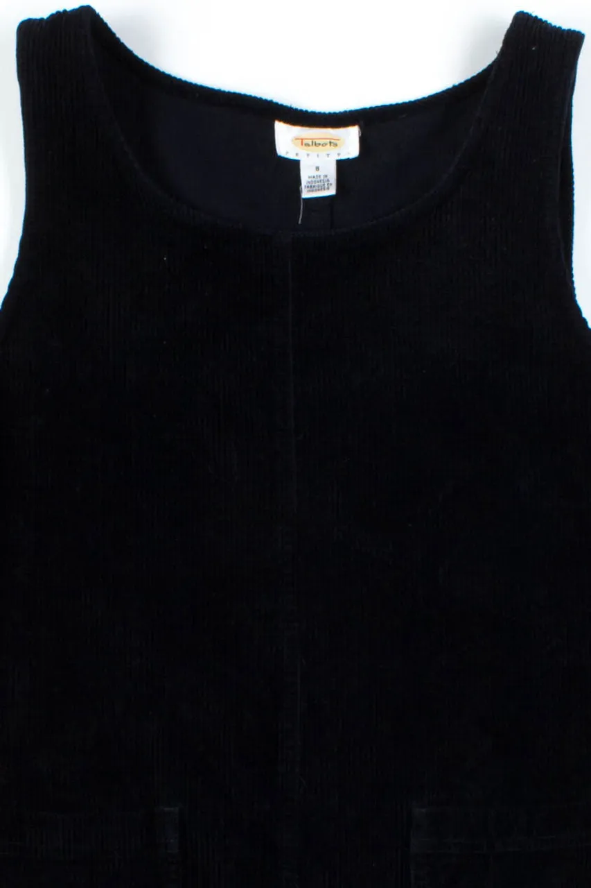 Black Corduroy Pocket Dress