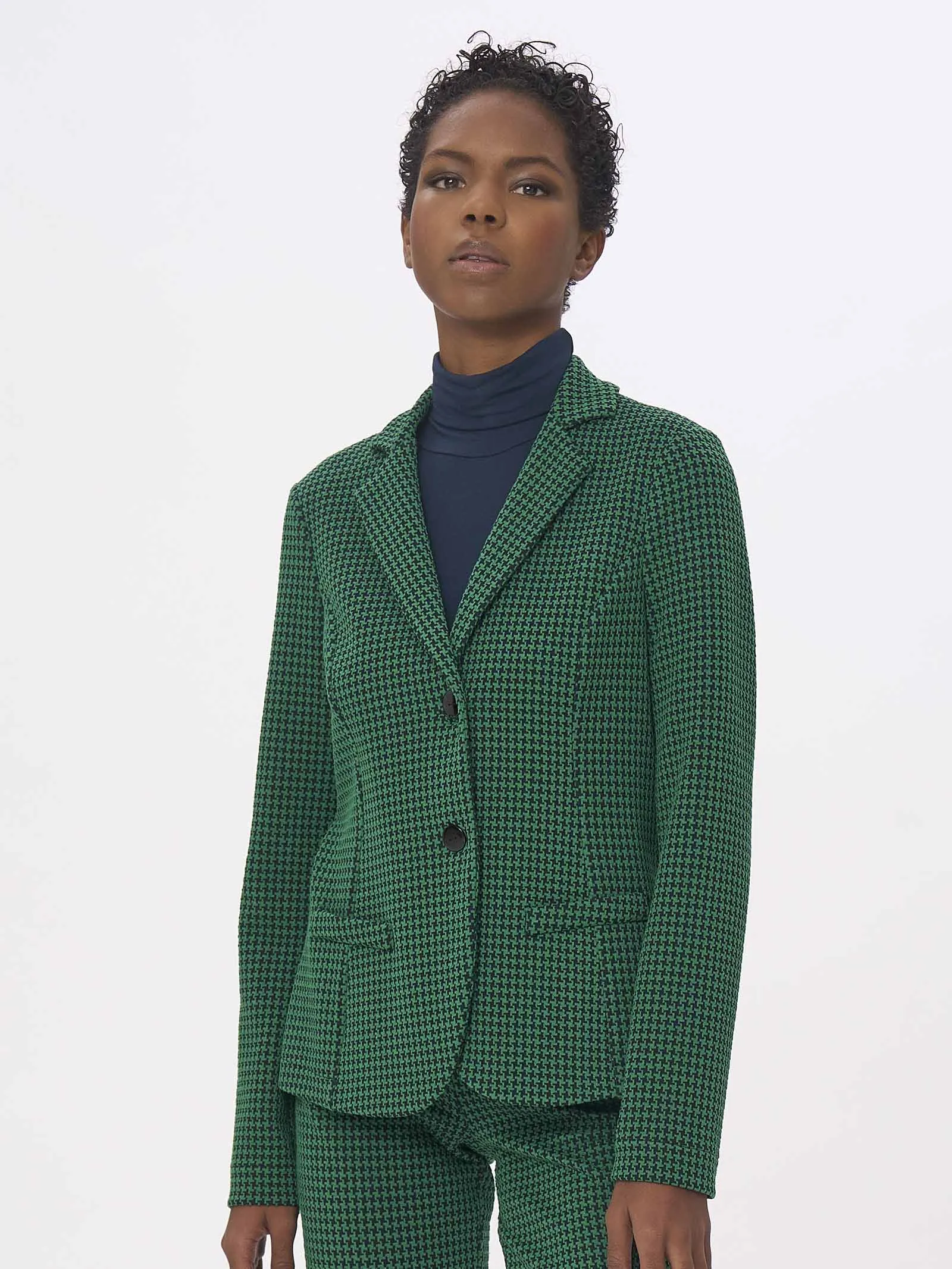 Blazer a 2 bottoni in Eco Jacquard - Fant. Reflecting Pond