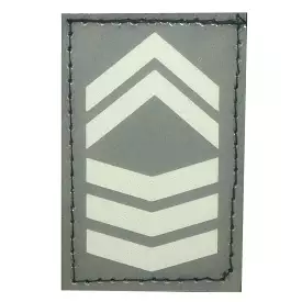 BLUE GLOW IN THE DARK RANK PATCH - 1ST SERGEANT