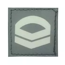 BLUE GLOW IN THE DARK RANK PATCH - CORPORAL