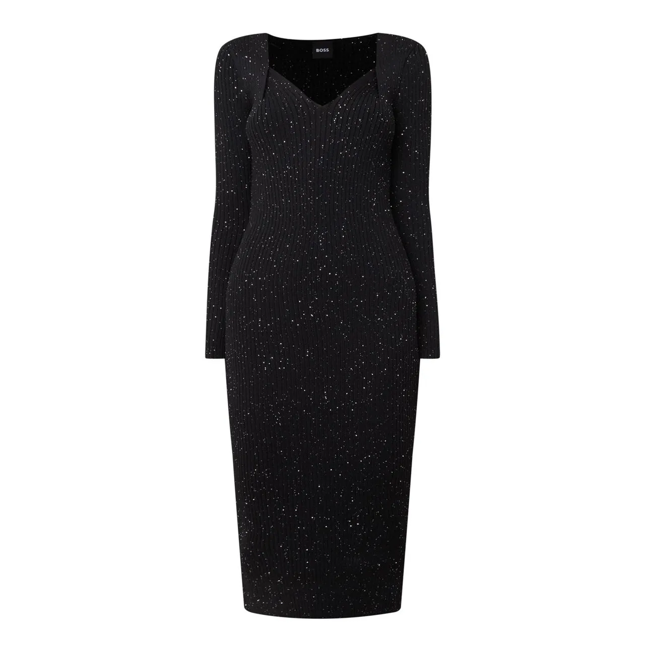 BOSS Ferima Sequin Knit Dress - Black