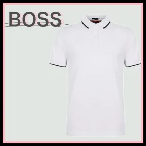 BOSSHOSS  |Unisex Street Style U-Neck Plain Logo Skater Style T-Shirts