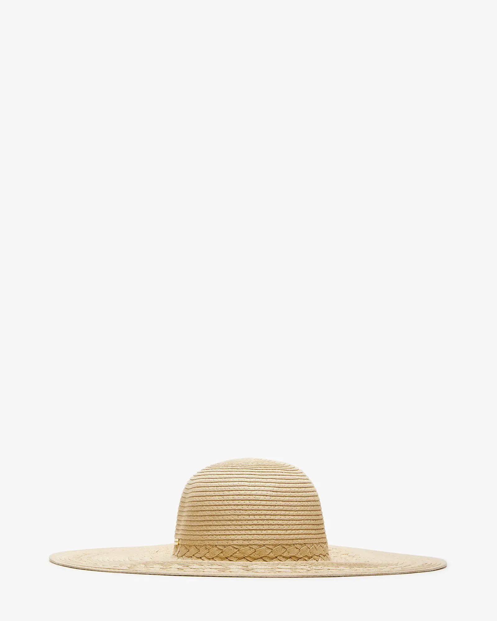 BRAIDED STRAW FLOPPY HAT NATURAL