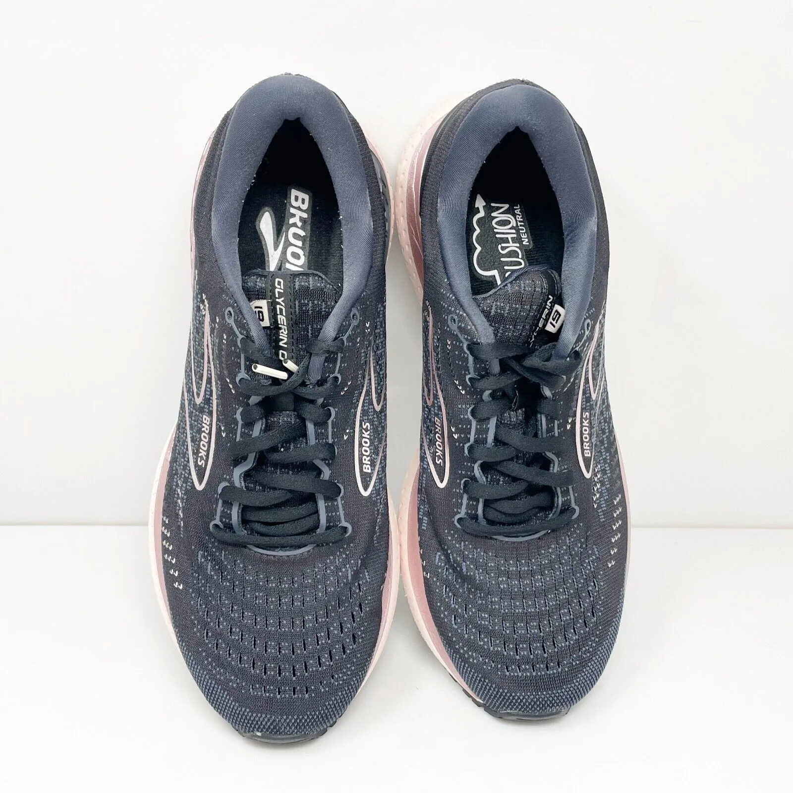 Brooks Womens Glycerin GTS 19 1203441B074 Black Running Shoes Sneakers Size 11 B