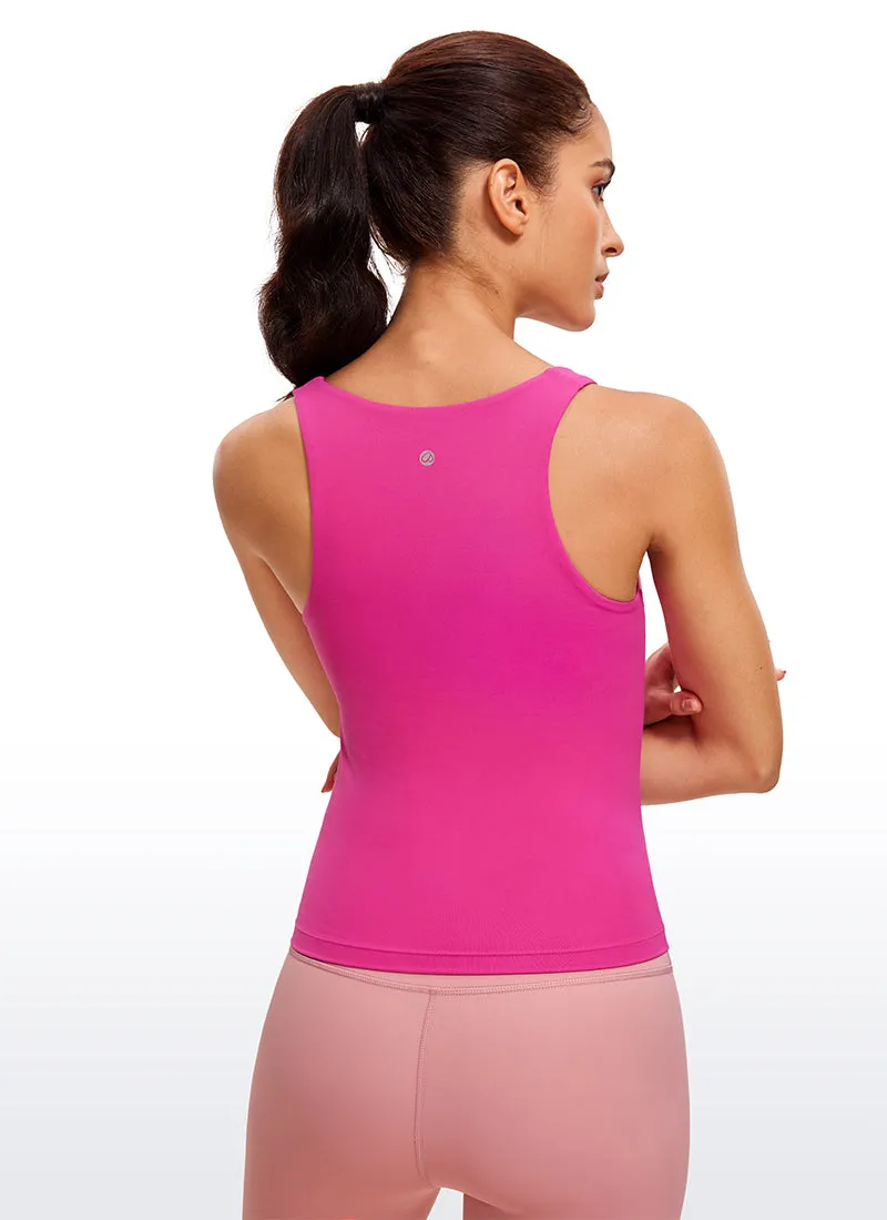 Butterluxe V Neck Waist-Length Tank Racerback