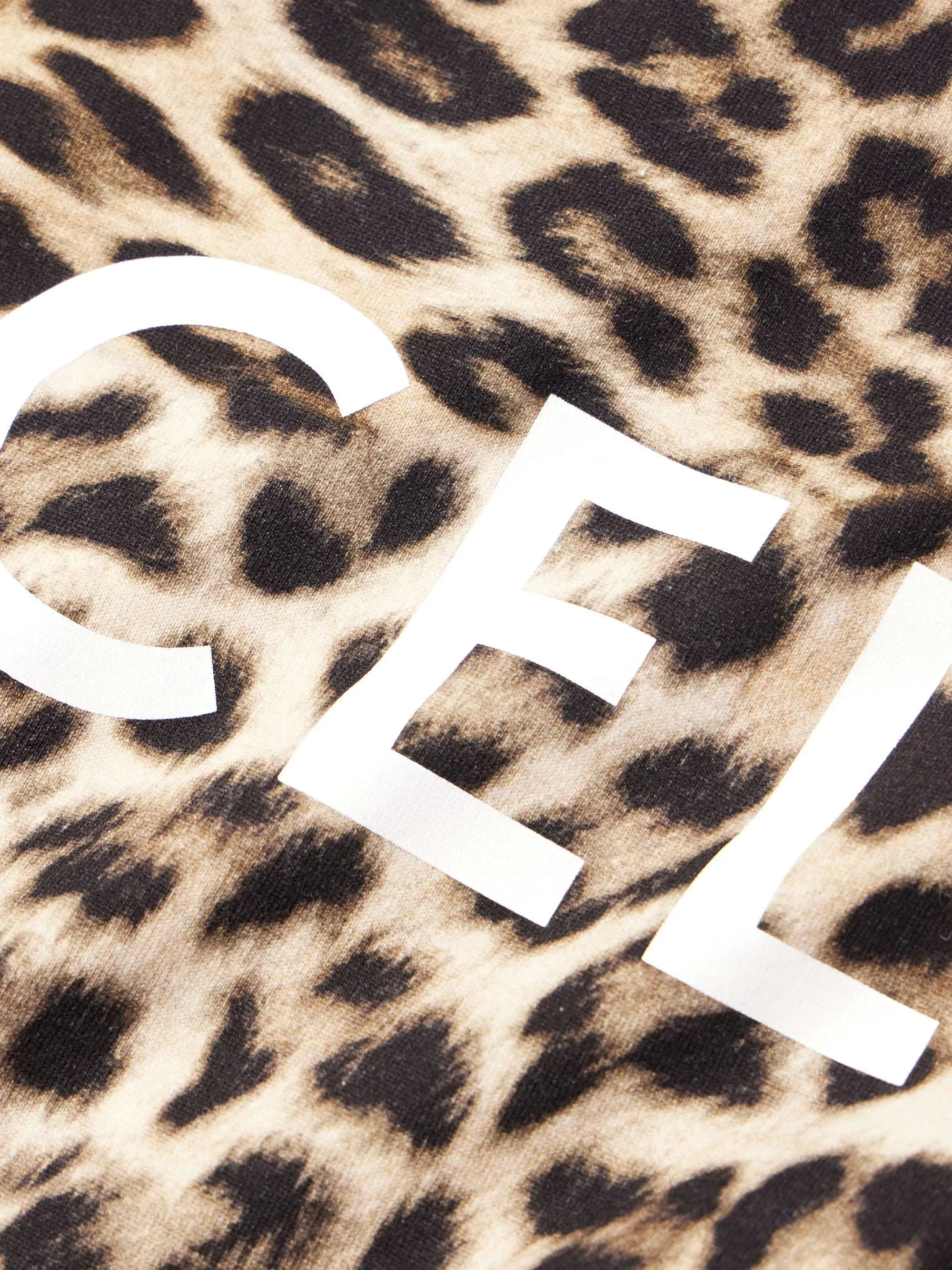 CELINE  |Leopard Patterns Cotton Logo Luxury T-Shirts