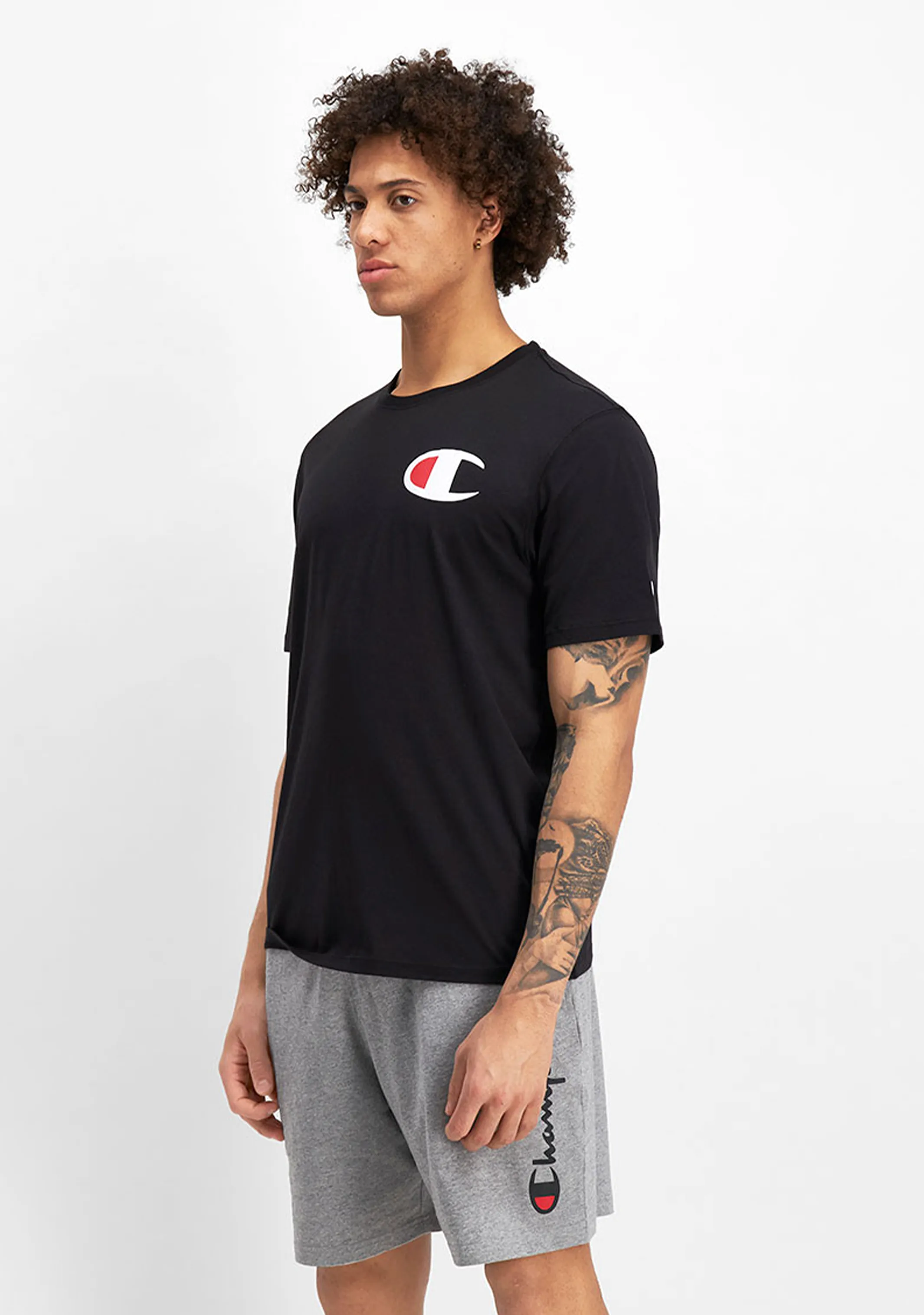 Champion Mens C Logo Tee Black <BR> AY68N BLK