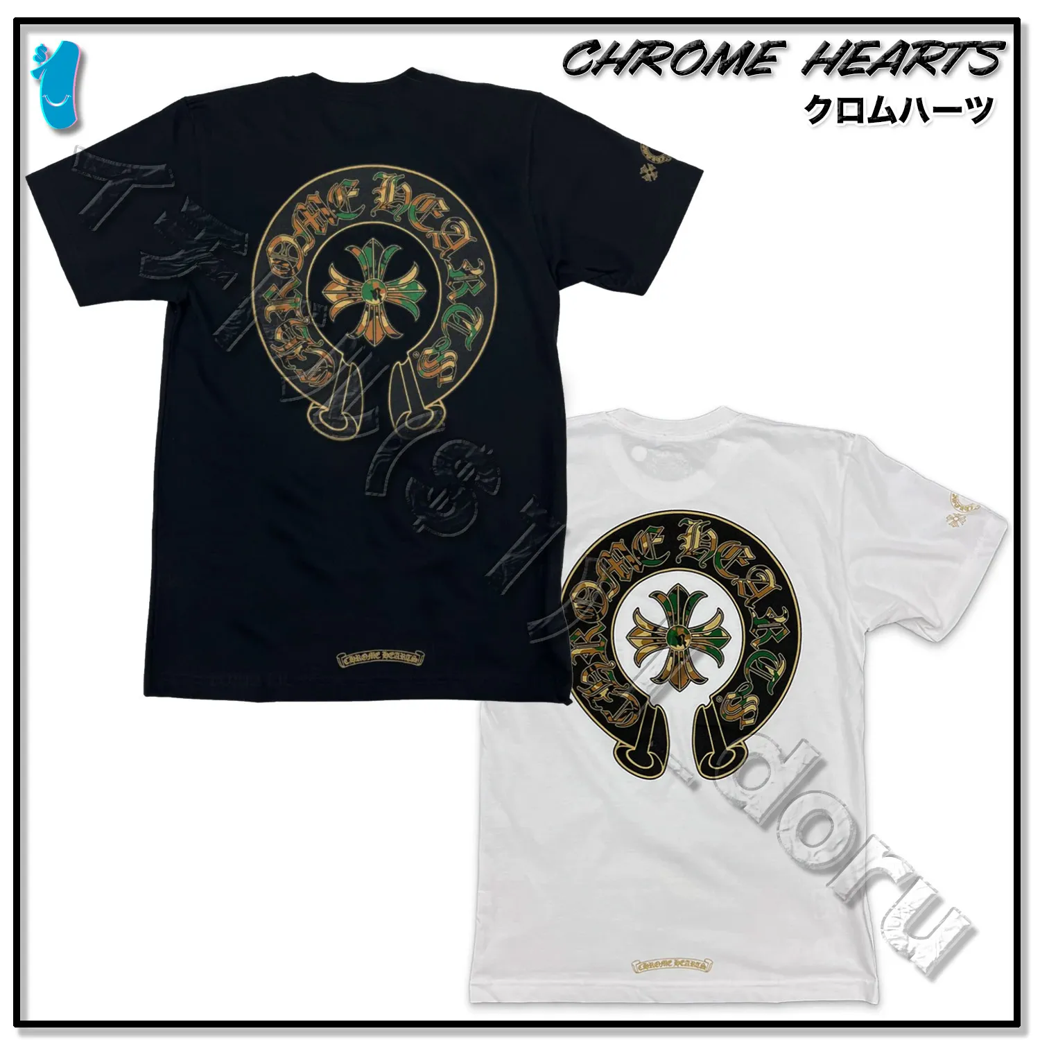 CHROME HEARTS  |Unisex Street Style Cotton Short Sleeves Logo T-Shirts