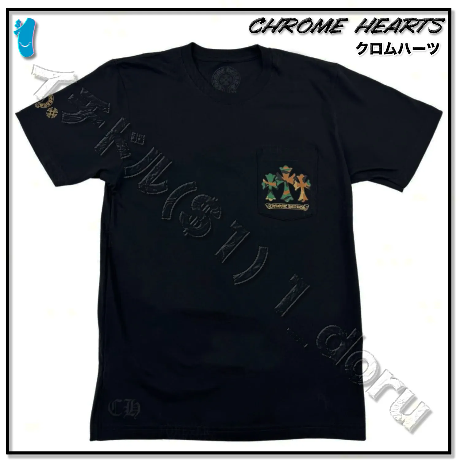 CHROME HEARTS  |Unisex Street Style Cotton Short Sleeves Logo T-Shirts