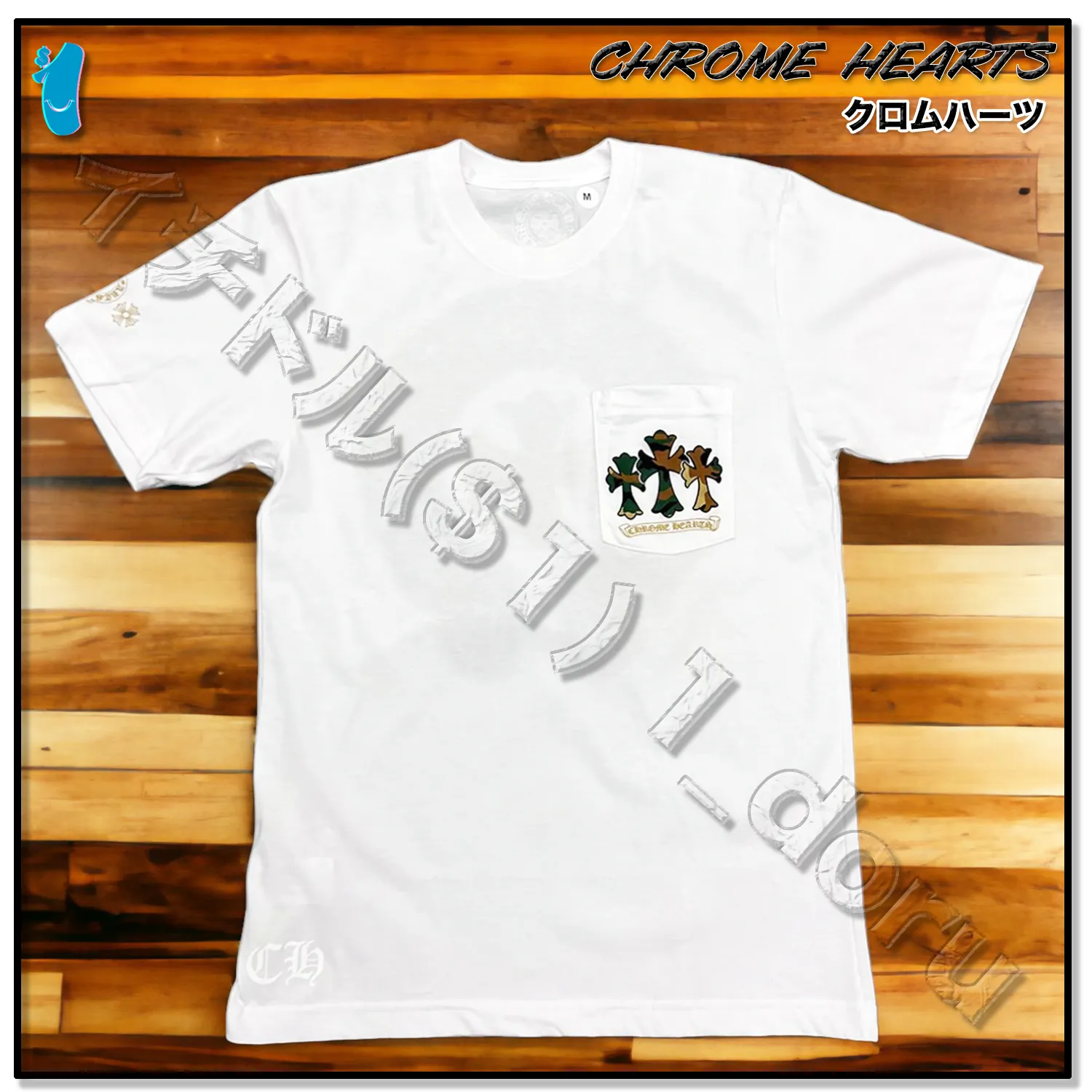 CHROME HEARTS  |Unisex Street Style Cotton Short Sleeves Logo T-Shirts