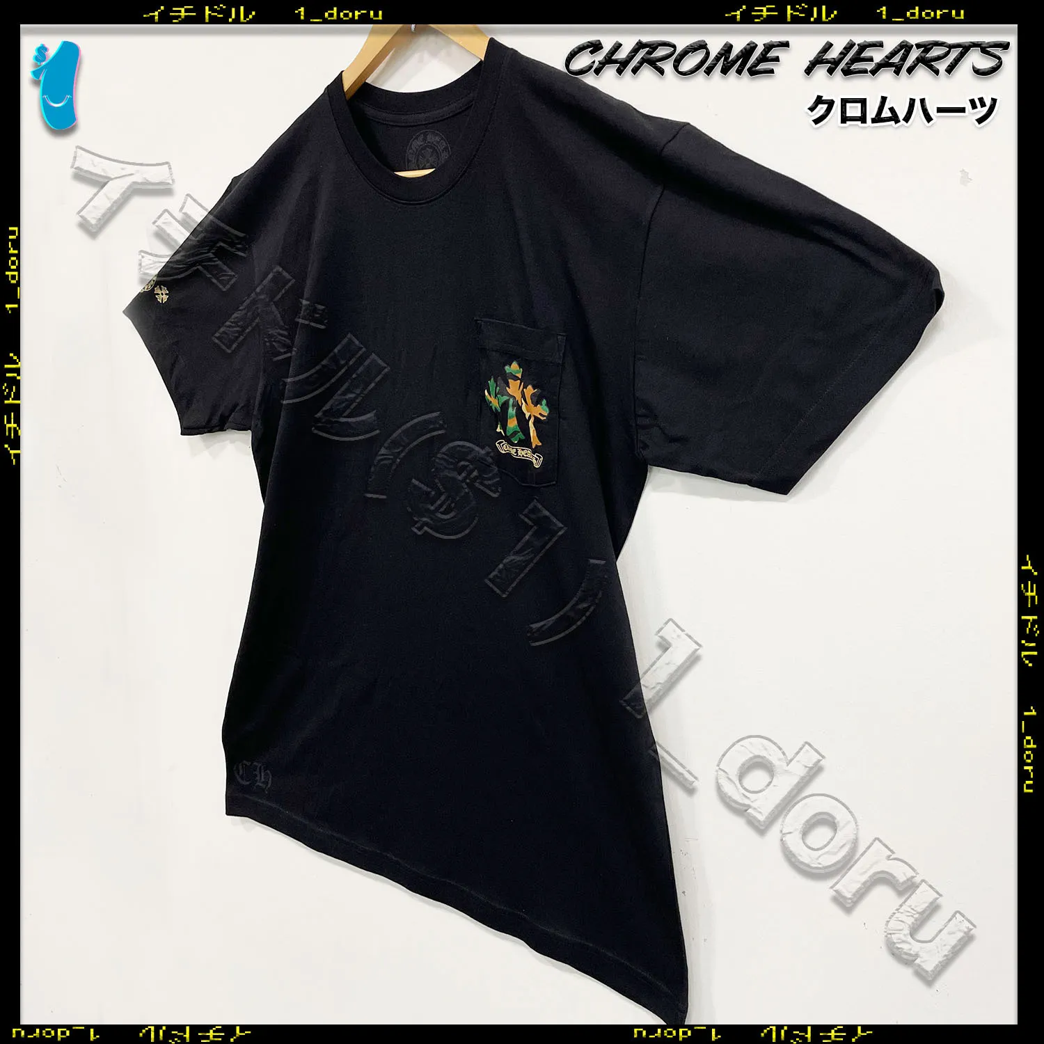 CHROME HEARTS  |Unisex Street Style Cotton Short Sleeves Logo T-Shirts