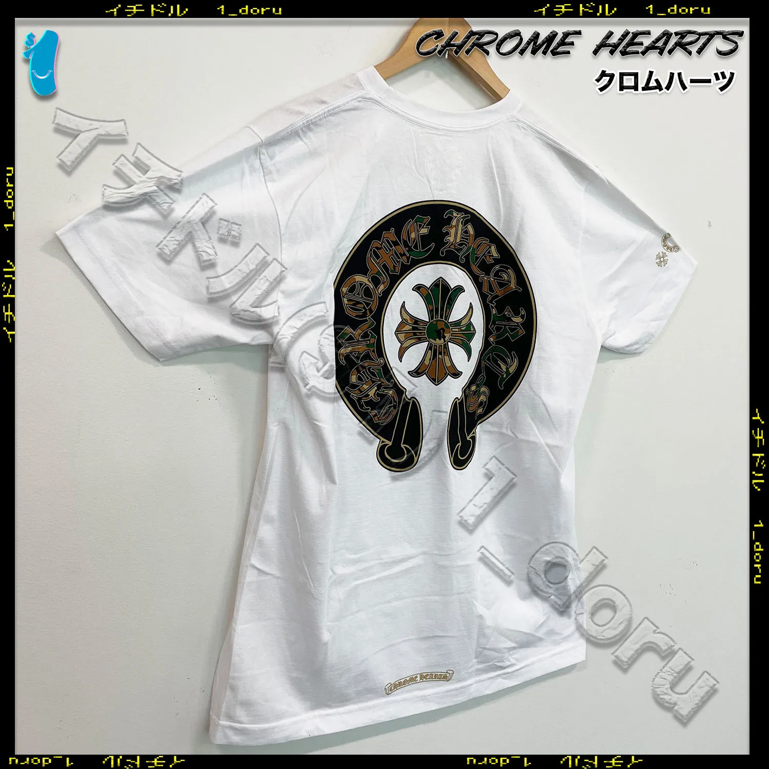 CHROME HEARTS  |Unisex Street Style Cotton Short Sleeves Logo T-Shirts