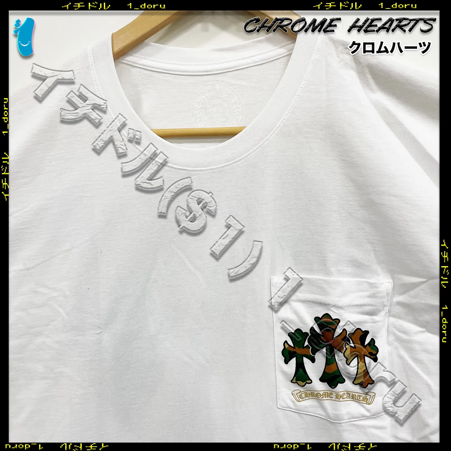 CHROME HEARTS  |Unisex Street Style Cotton Short Sleeves Logo T-Shirts