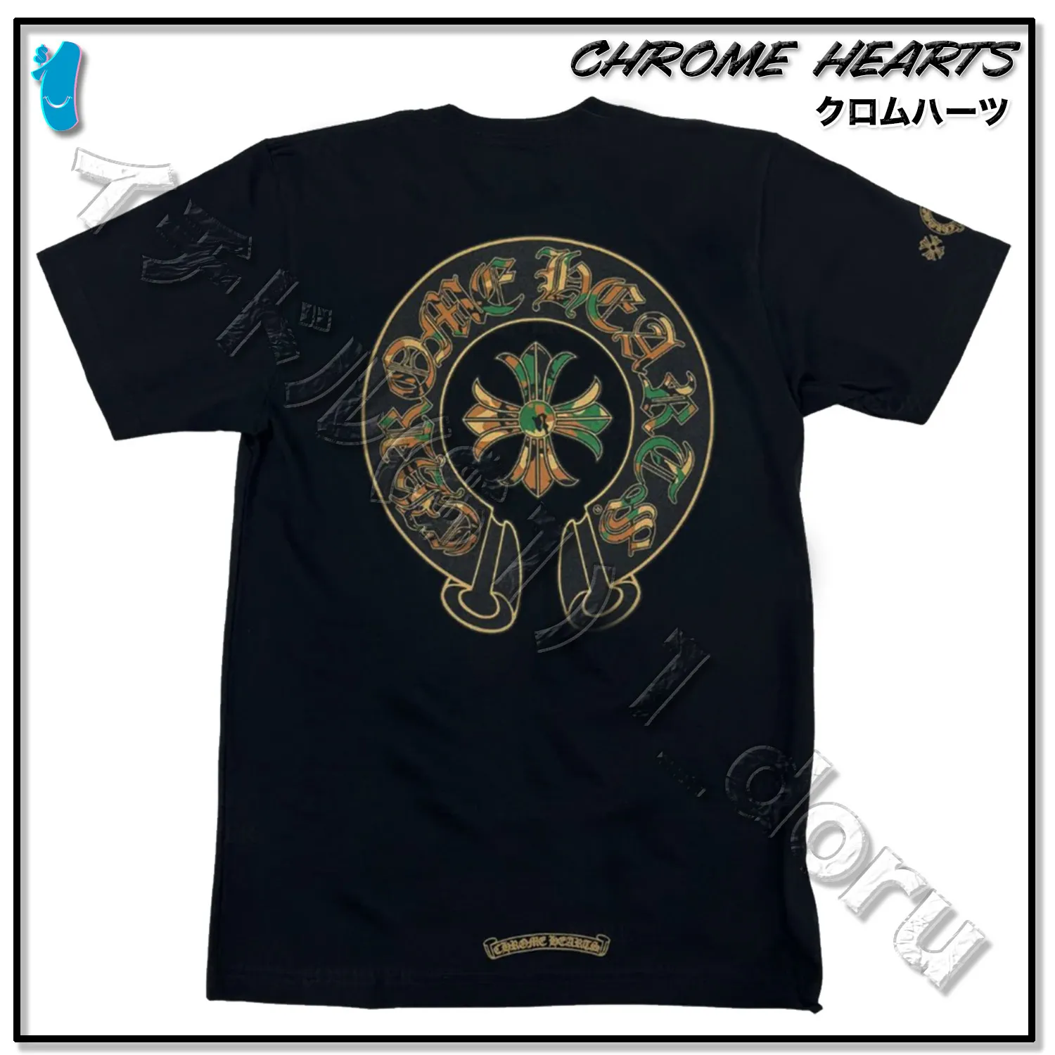 CHROME HEARTS  |Unisex Street Style Cotton Short Sleeves Logo T-Shirts