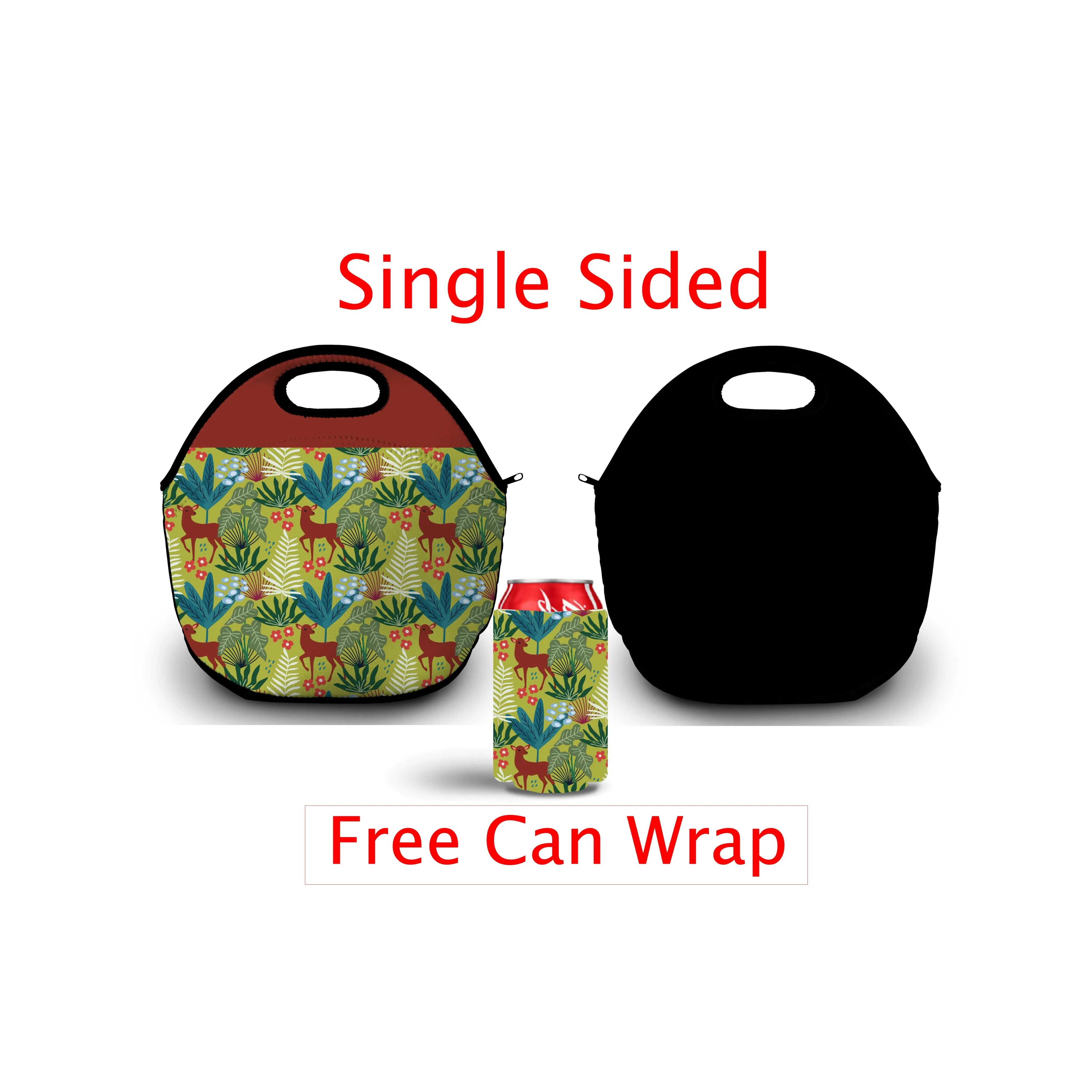 Custom Botanical Floral Garden Lunch Tote Bag With Free Can Wrap