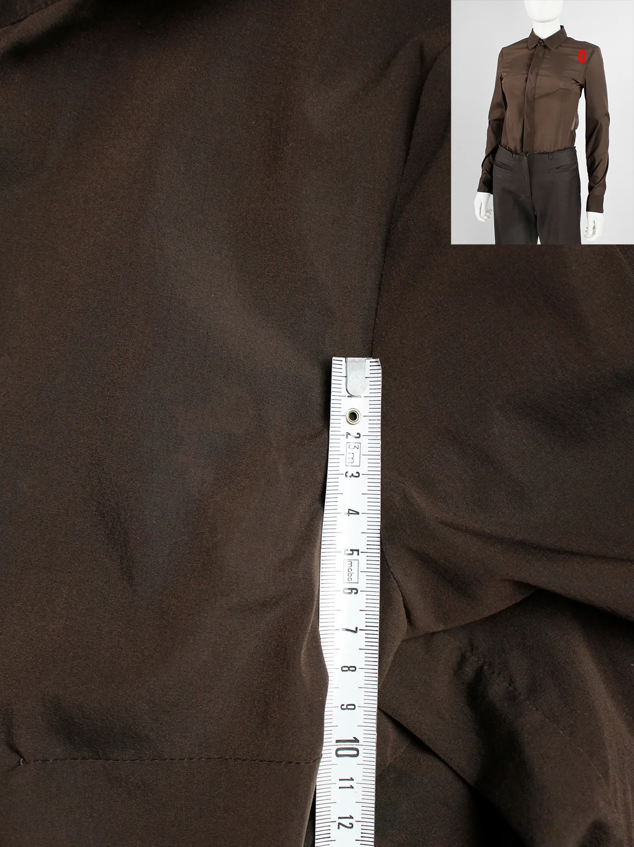 Dirk Bikkembergs brown bodysuit shirt with open back and rows of buttons