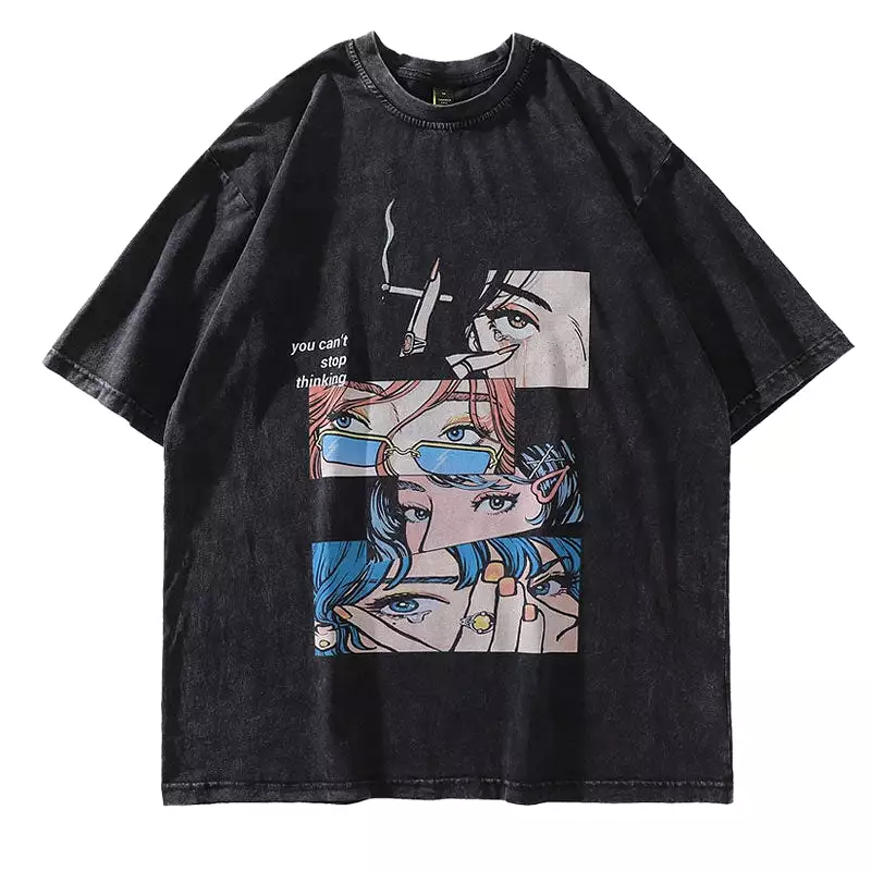 Distressed Oversize Grunge T Shirt