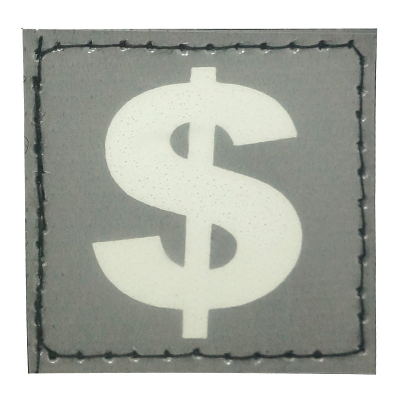 DOLLAR SIGN GITD PATCH - BLUE GLOW IN THE DARK