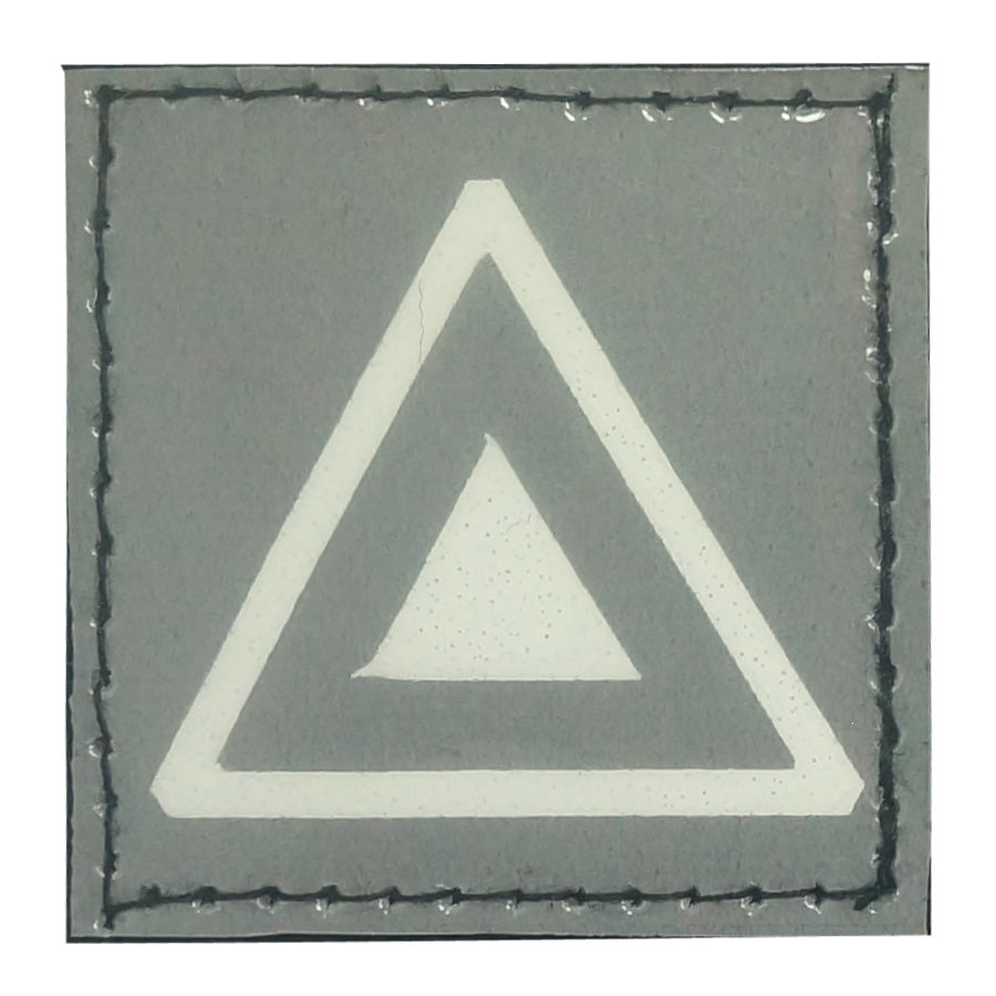 DOUBLE TRIANGLE GITD PATCH - BLUE GLOW IN THE DARK