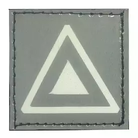 DOUBLE TRIANGLE GITD PATCH - BLUE GLOW IN THE DARK