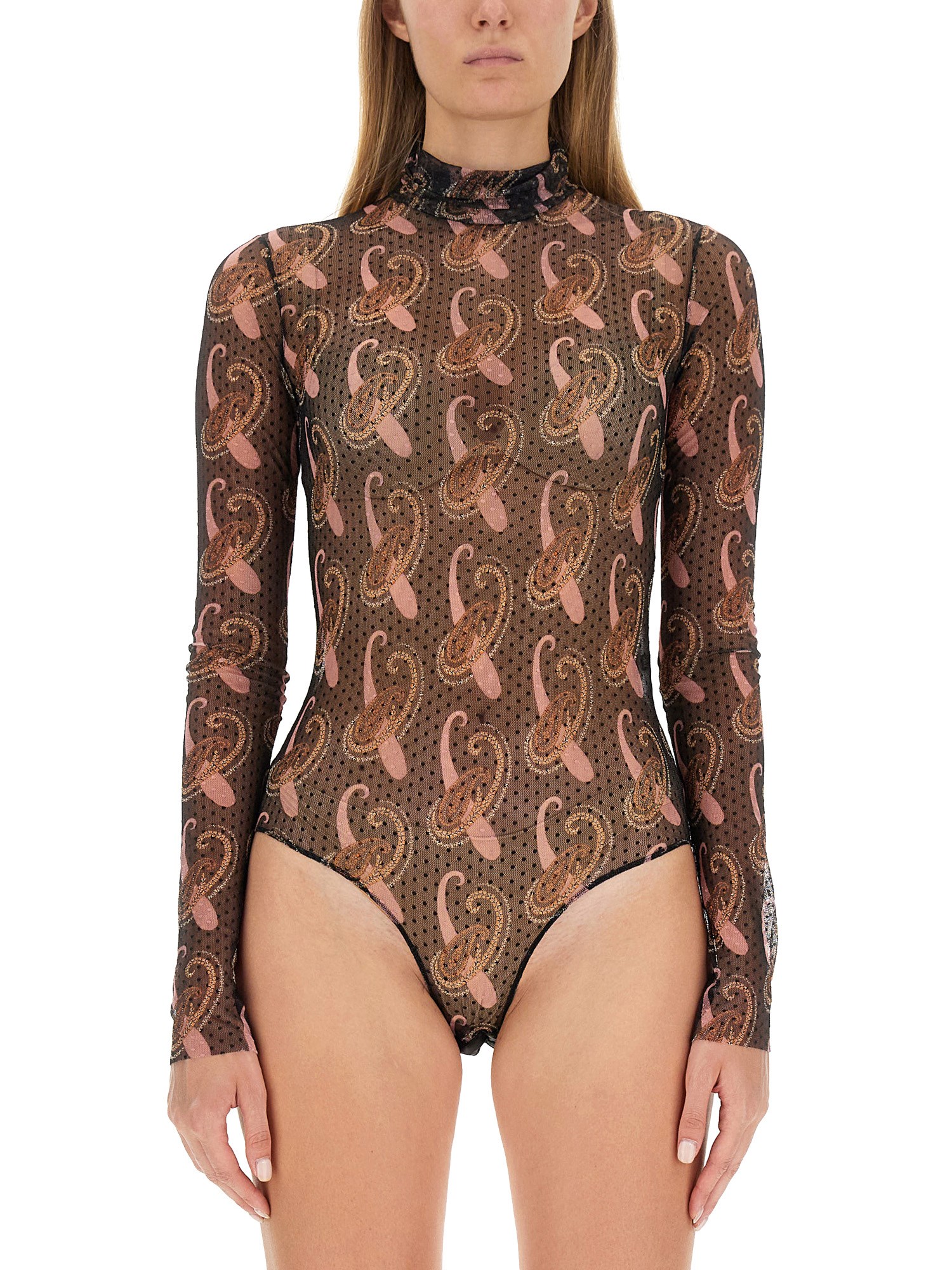 ETRO    BODYSUIT WITH PAISLEY PRINT