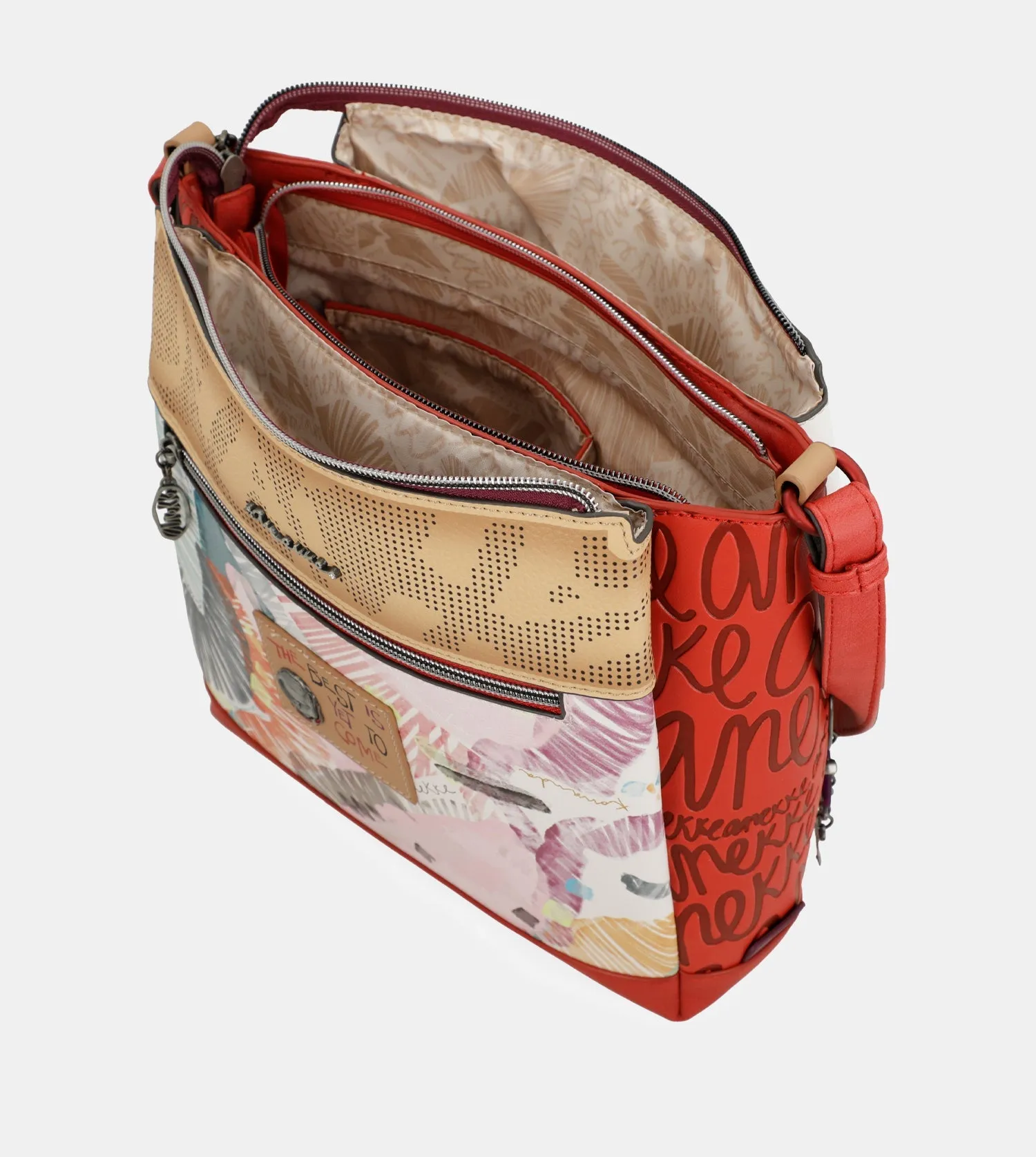 Fashion 3-compartment crossbody bag