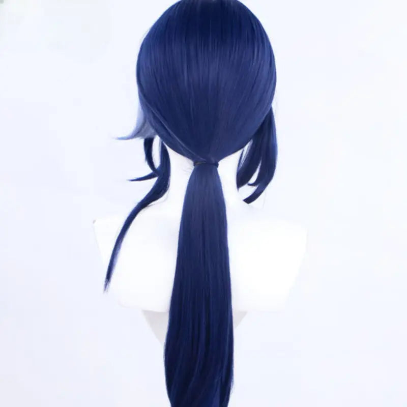 Genshin Impact Fontaine Clorinde Wig Long Dark Blue Hair Cosplay ON1475