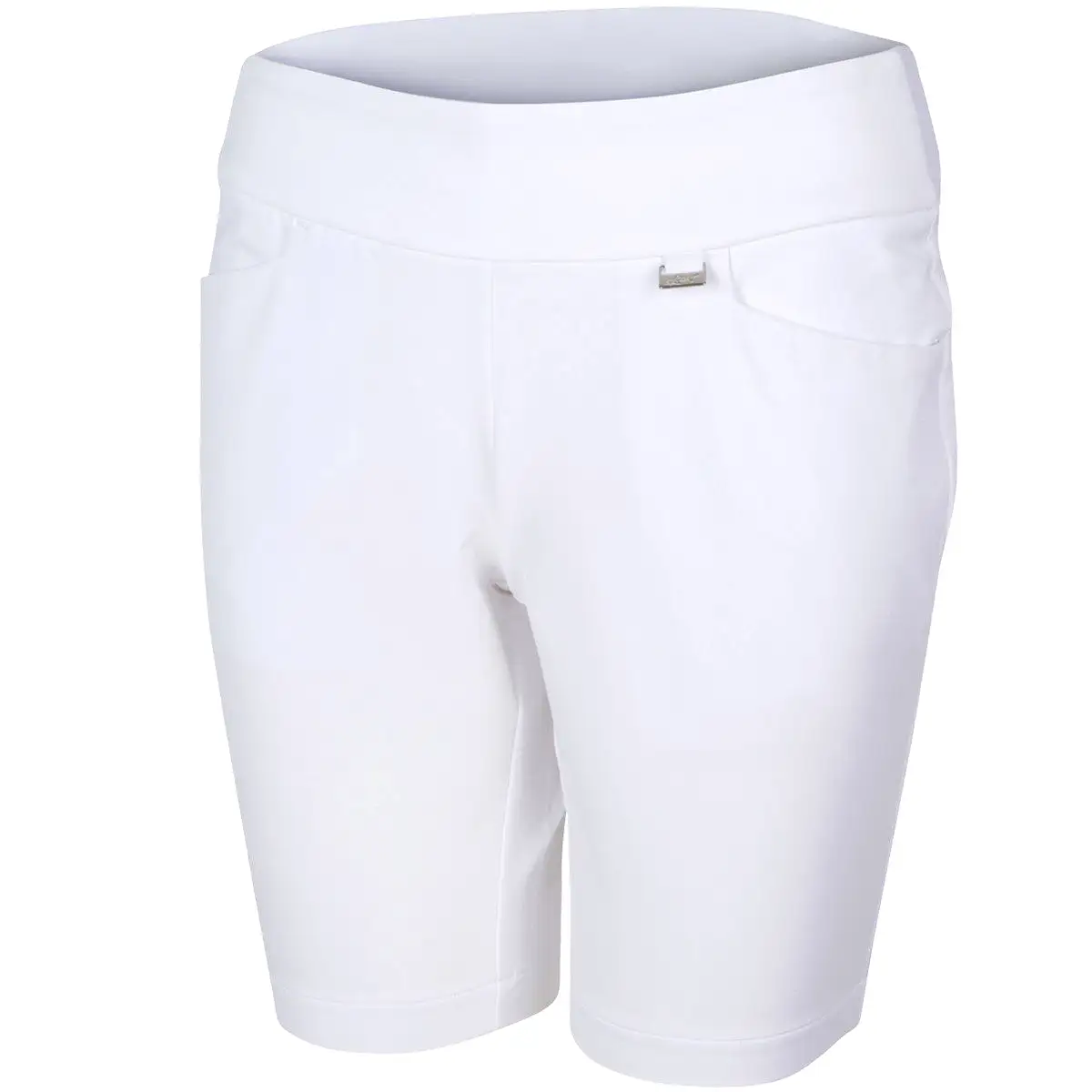 Greg Norman Shorts Essentials Pull-On White: NEW!