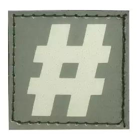 HASHTAG GITD PATCH - BLUE GLOW IN THE DARK