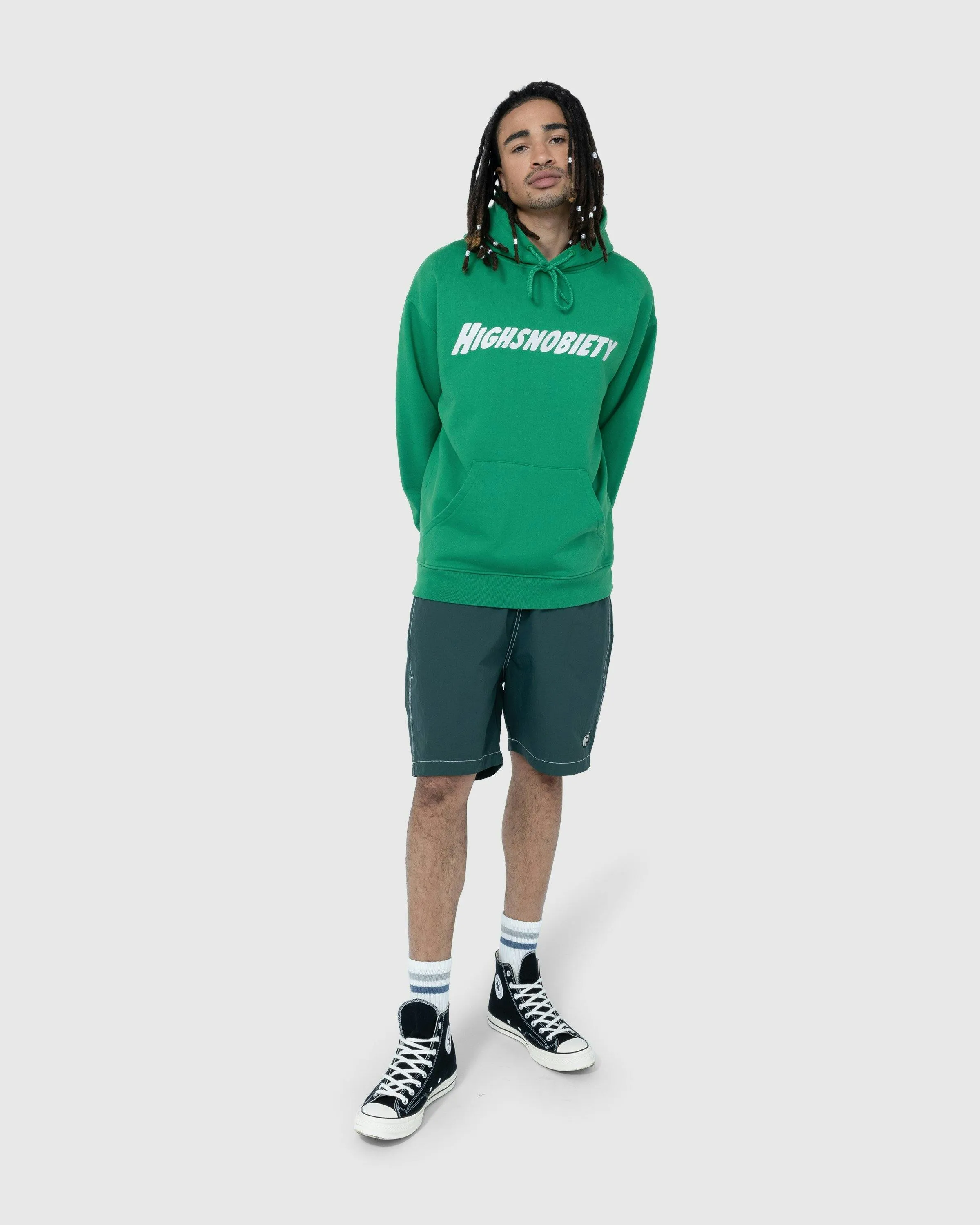 Highsnobiety – Logo Hoodie Green | Highsnobiety Shop