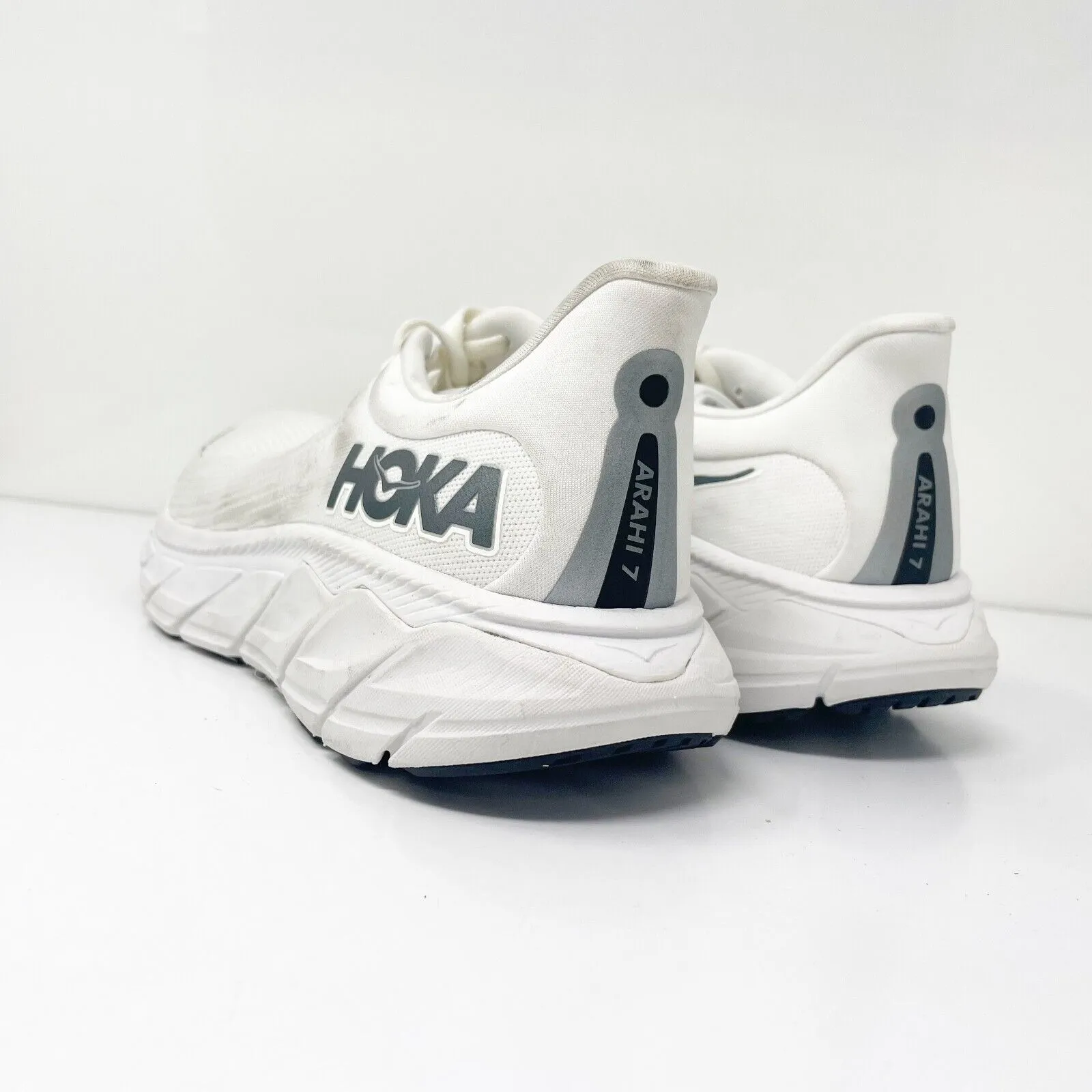 Hoka One One Mens Arahi 7 1147850 BDBSW White Running Shoes Sneakers Size 9 D