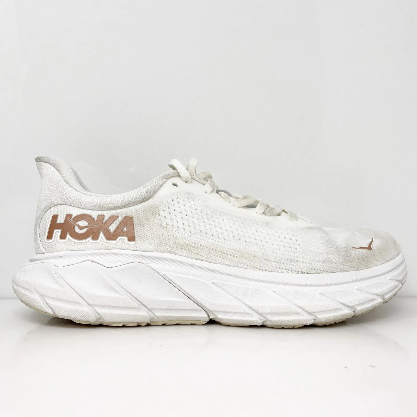 Hoka One One Womens Arahi 7 1147851 BSG White Running Shoes Sneakers Size 8.5 B